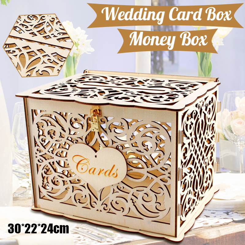 30X24X21cm DIY Wedding Gift Ca - Card Index Box のレビューと価格