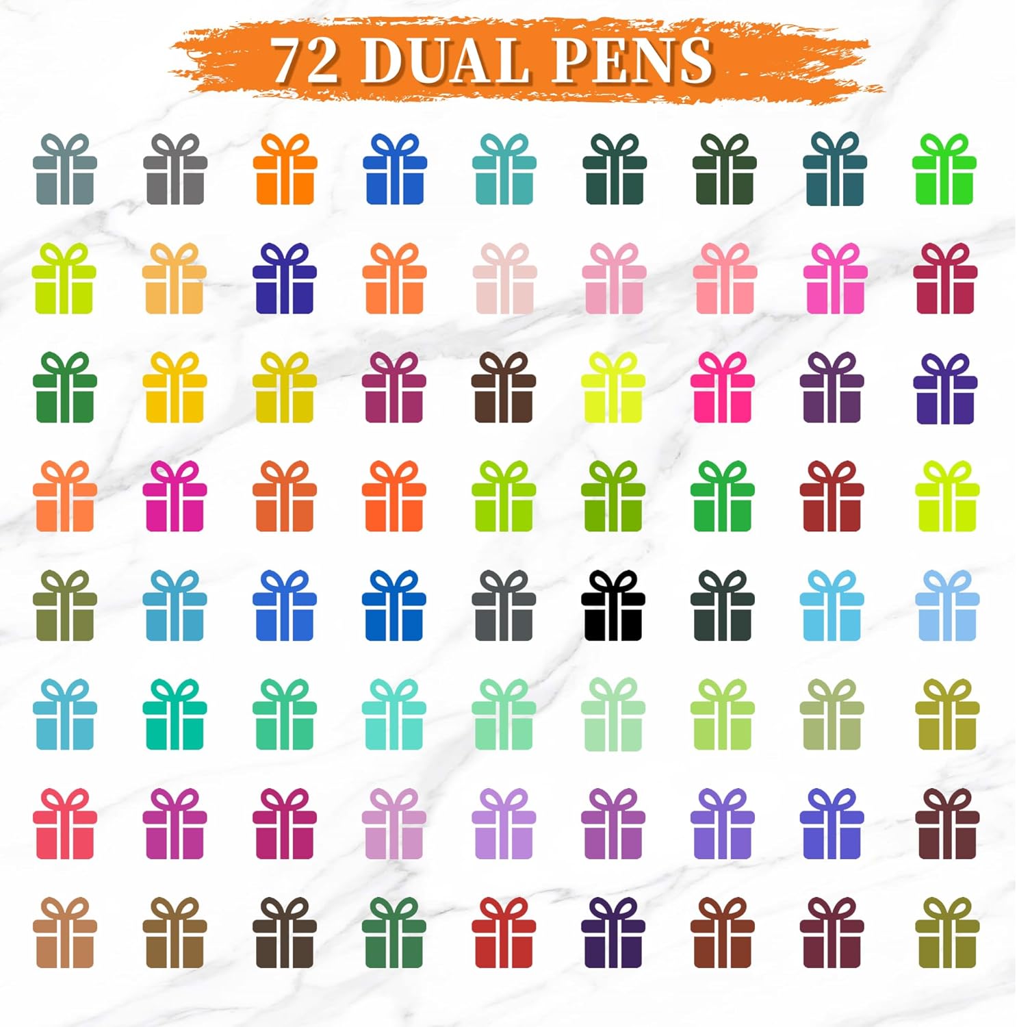 72 Color Dual Tip Brush Pens,  - Correction Pen Fine のレビューと価格