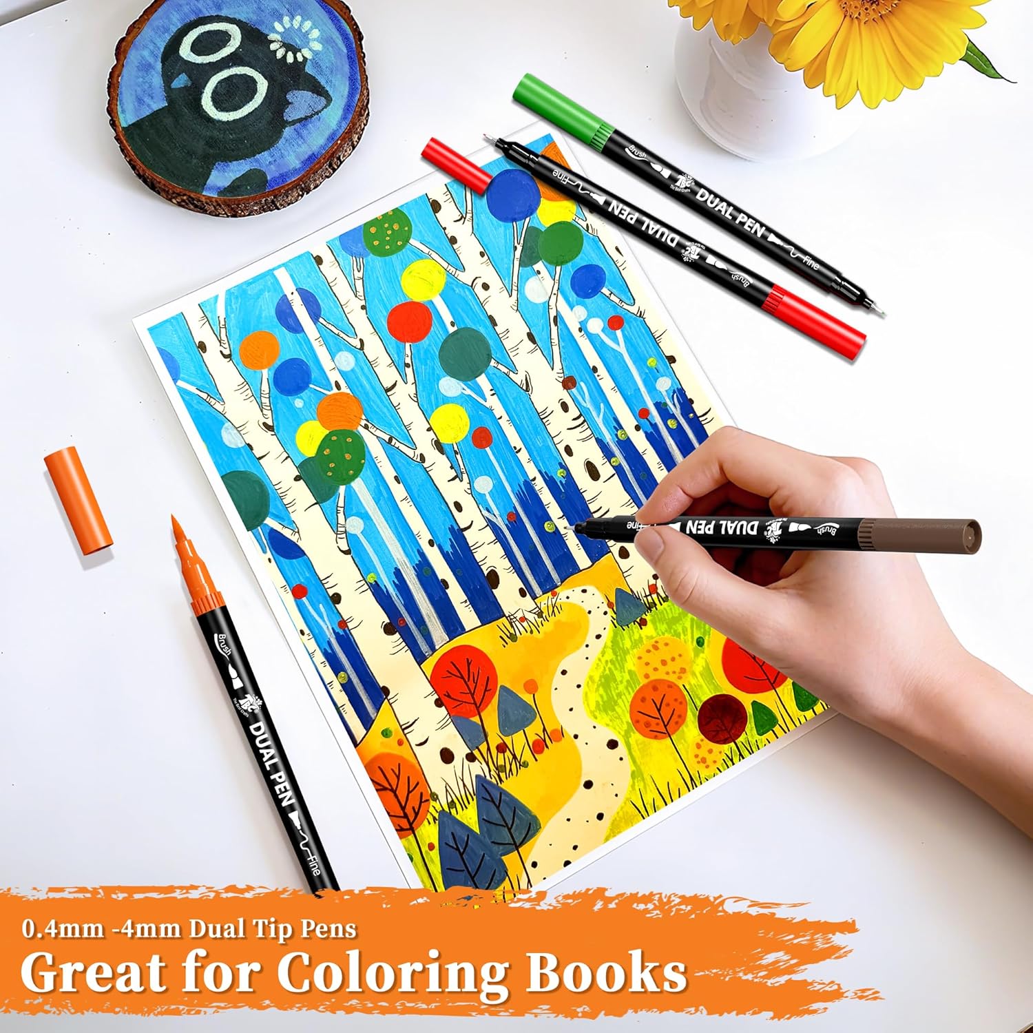 72 Color Dual Tip Brush Pens,  - Correction Pen Fine のレビューと価格