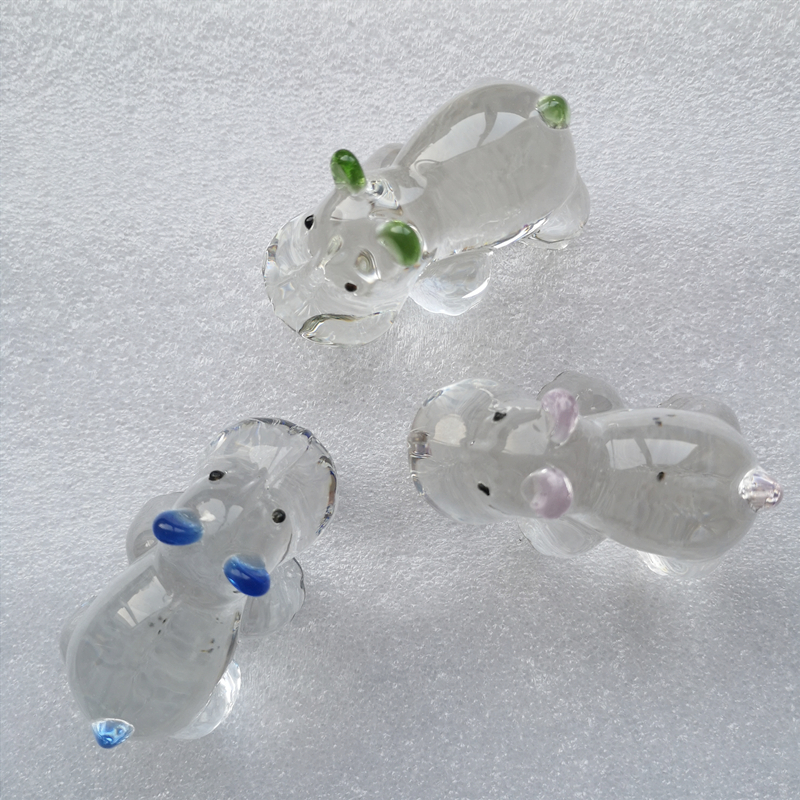 1PC Crystal Hippo Figurine Col - Paper Weight Crystal のレビューと価格