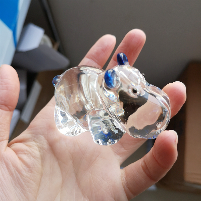 1PC Crystal Hippo Figurine Col - Paper Weight Crystal のレビューと価格
