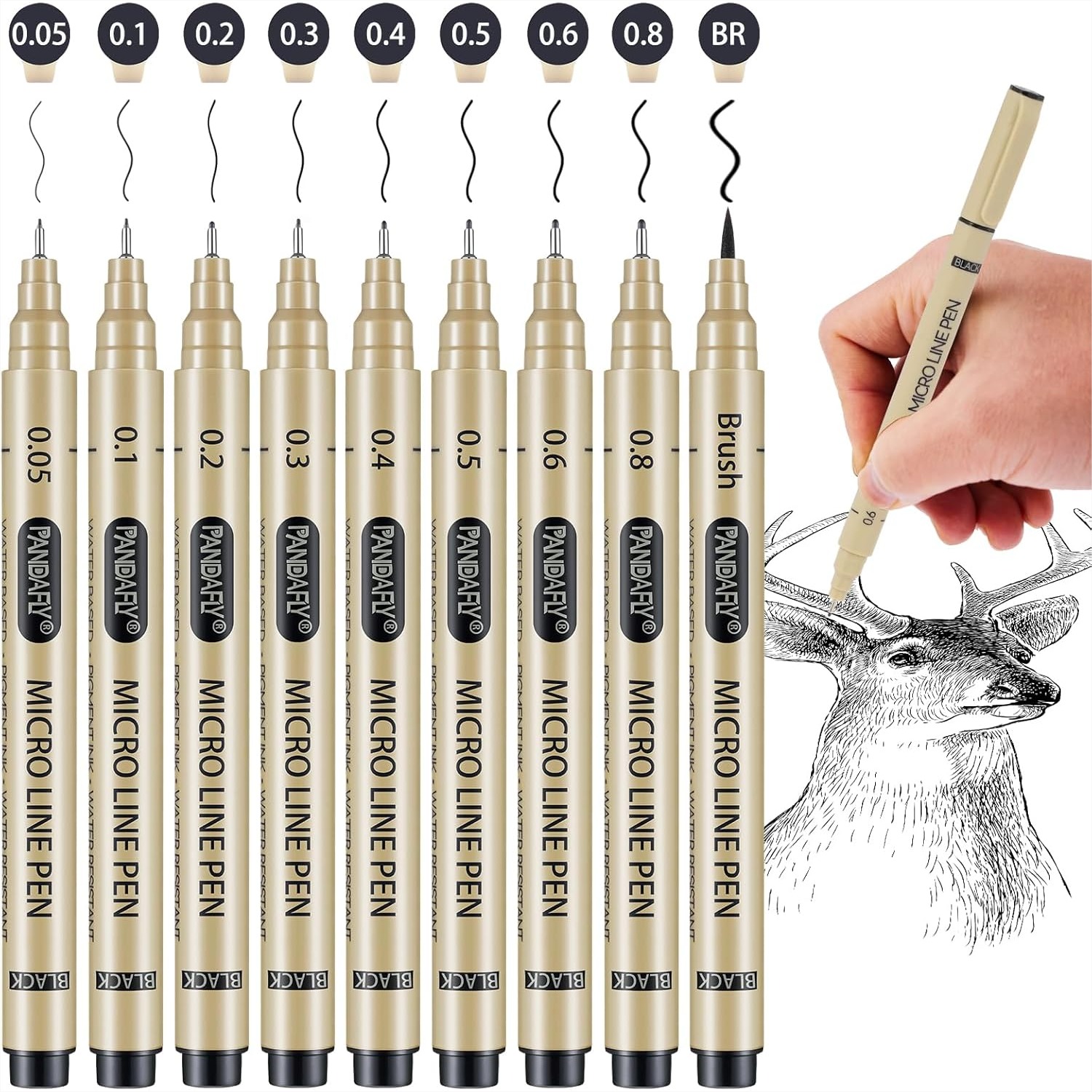 Black Micro-Pen Fineliner Ink  - Archive Box Set のレビューと価格