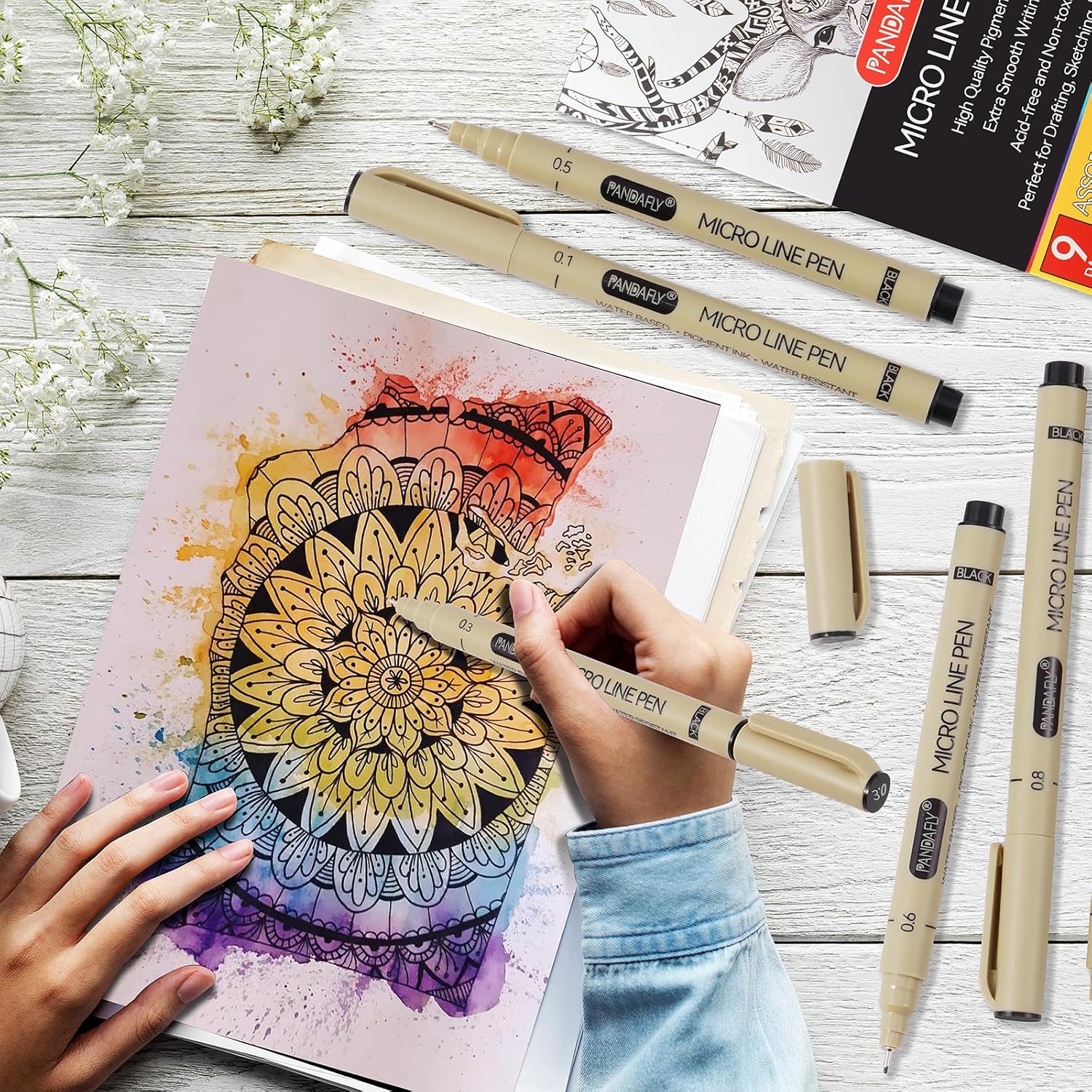 Black Micro-Pen Fineliner Ink  - Archive Box Set のレビューと価格