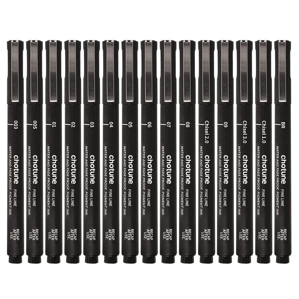 Black Micro Pens,15 Sizes,Wate - Archive Box Set のレビューと価格