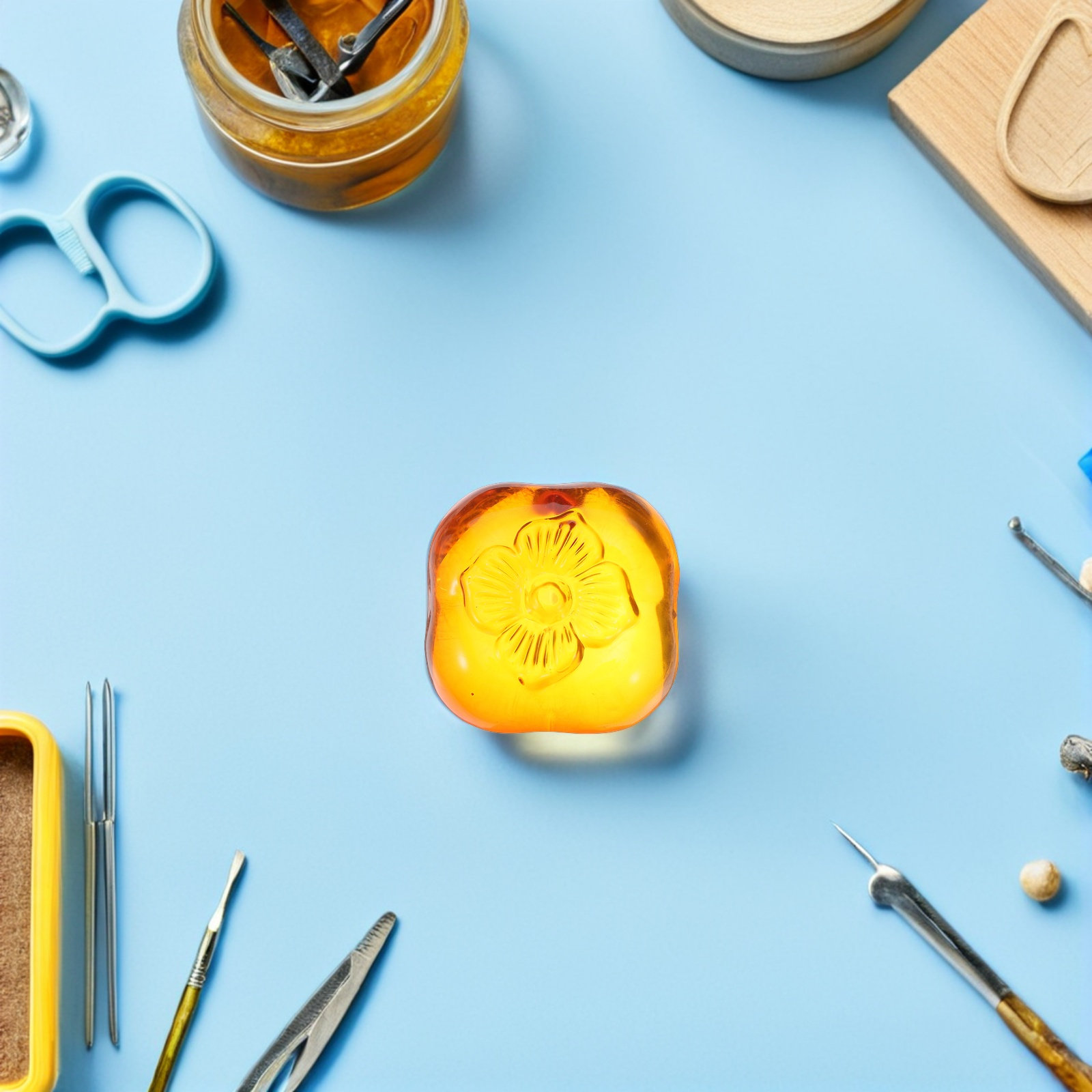 Crystal Persimmon Desk Paperwe - Book Weight Glass のレビューと価格