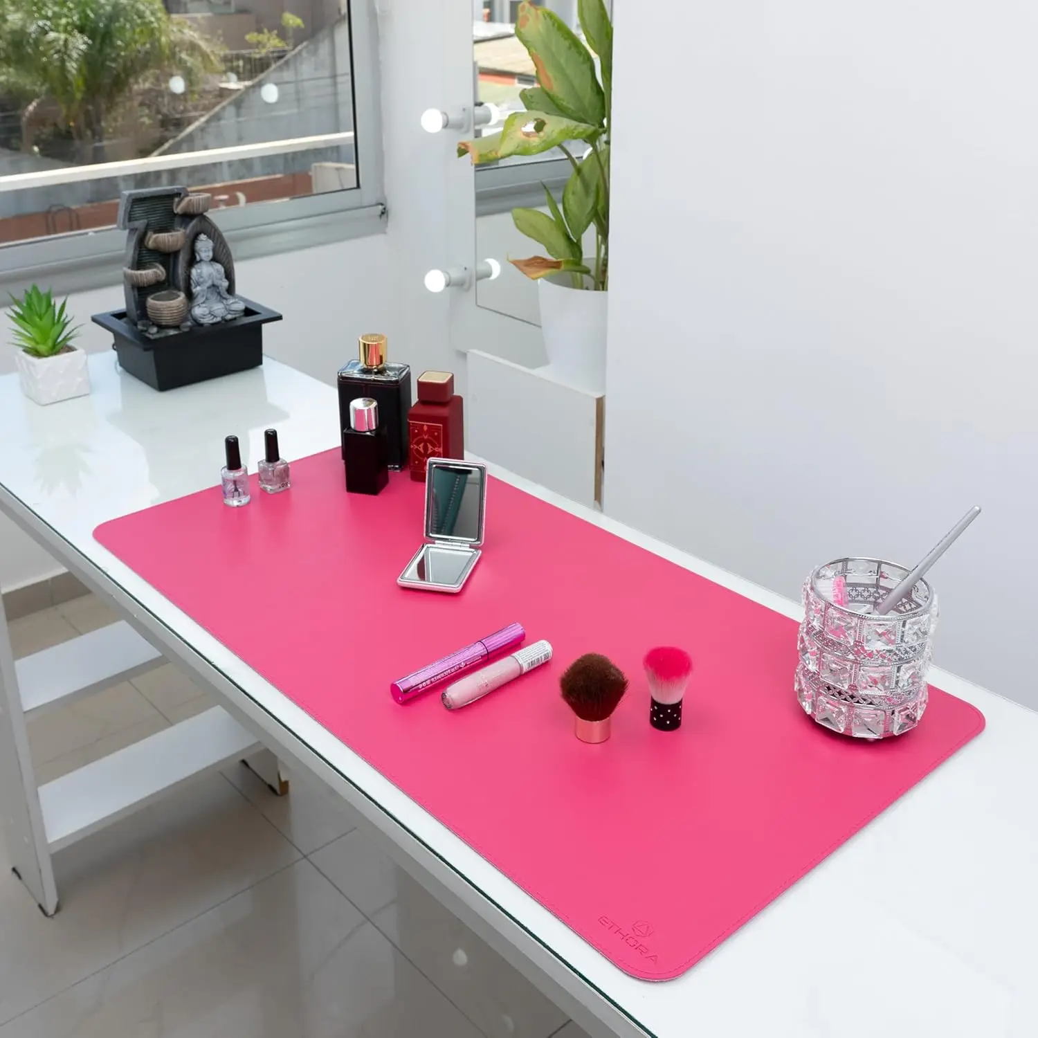 Desk Mat with Non-Slip Suede B - Leather Desk Pad のレビューと価格