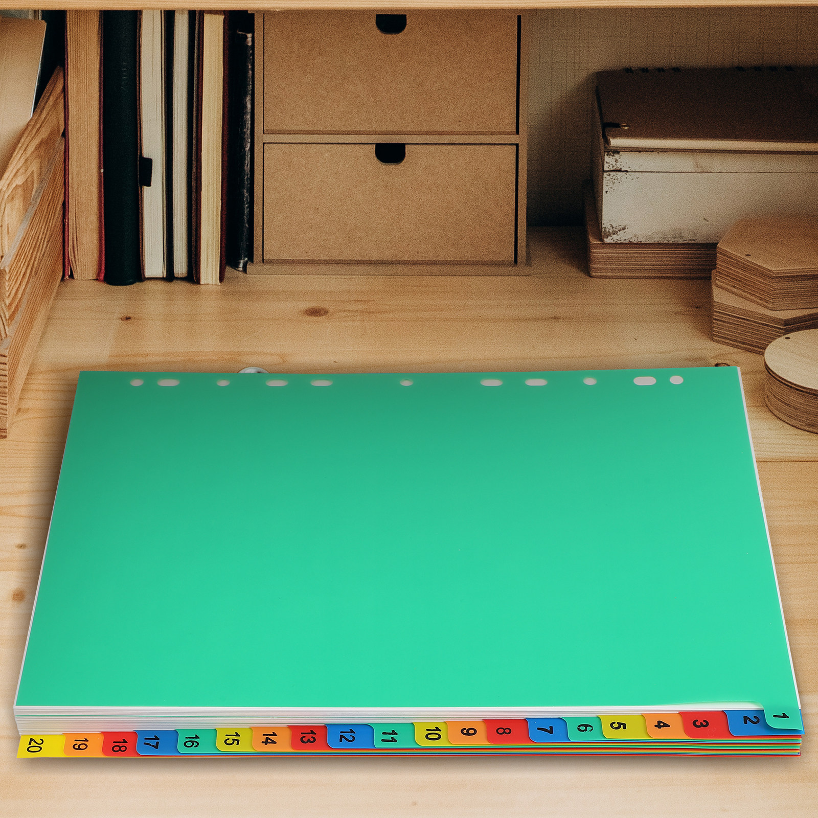 20 Pages A4 Colorful Plastic T - Tab Divider A4 のレビューと価格