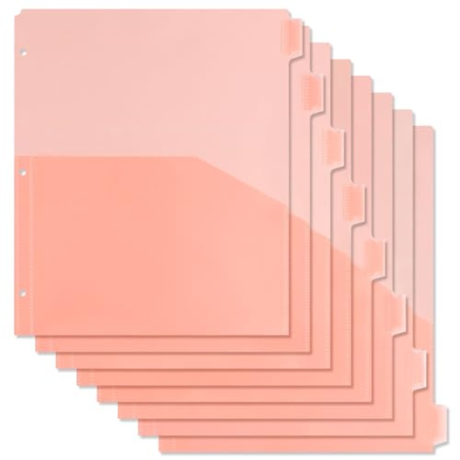 Binder Dividers with Pockets 8 - Tab Divider A4 のレビューと価格