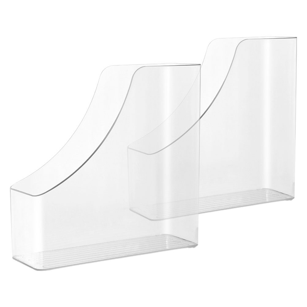 2Pcs Clear File Organizer Desk - Magazine Holder Rack のレビューと価格