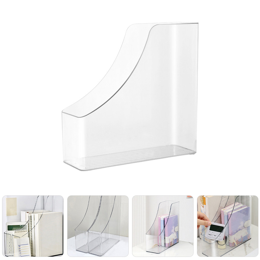 2Pcs Clear File Organizer Desk - Magazine Holder Rack のレビューと価格
