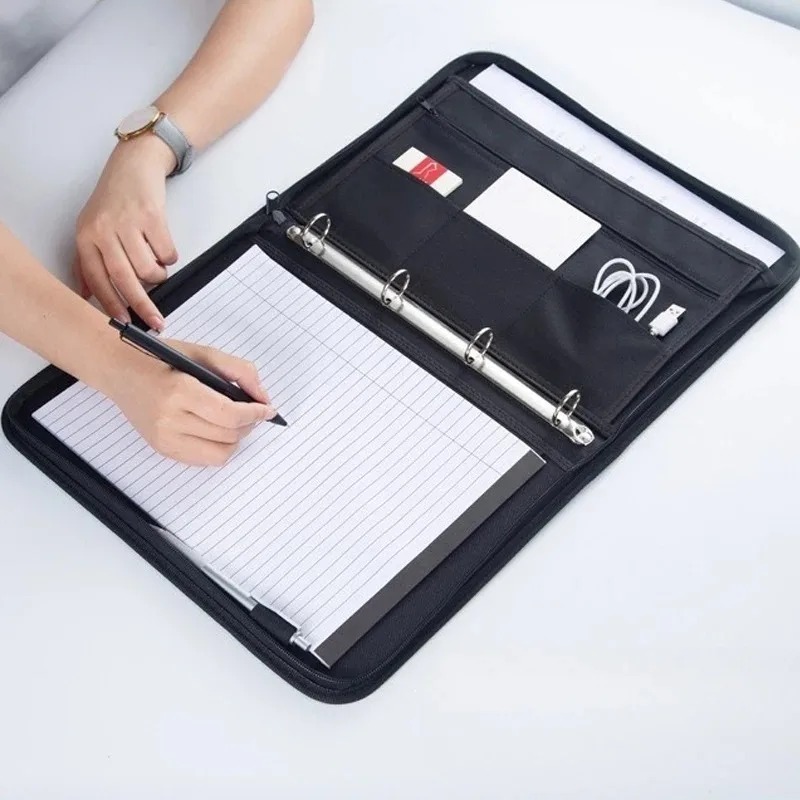 Large Black Business Portfolio - Binder A4 Lever のレビューと価格