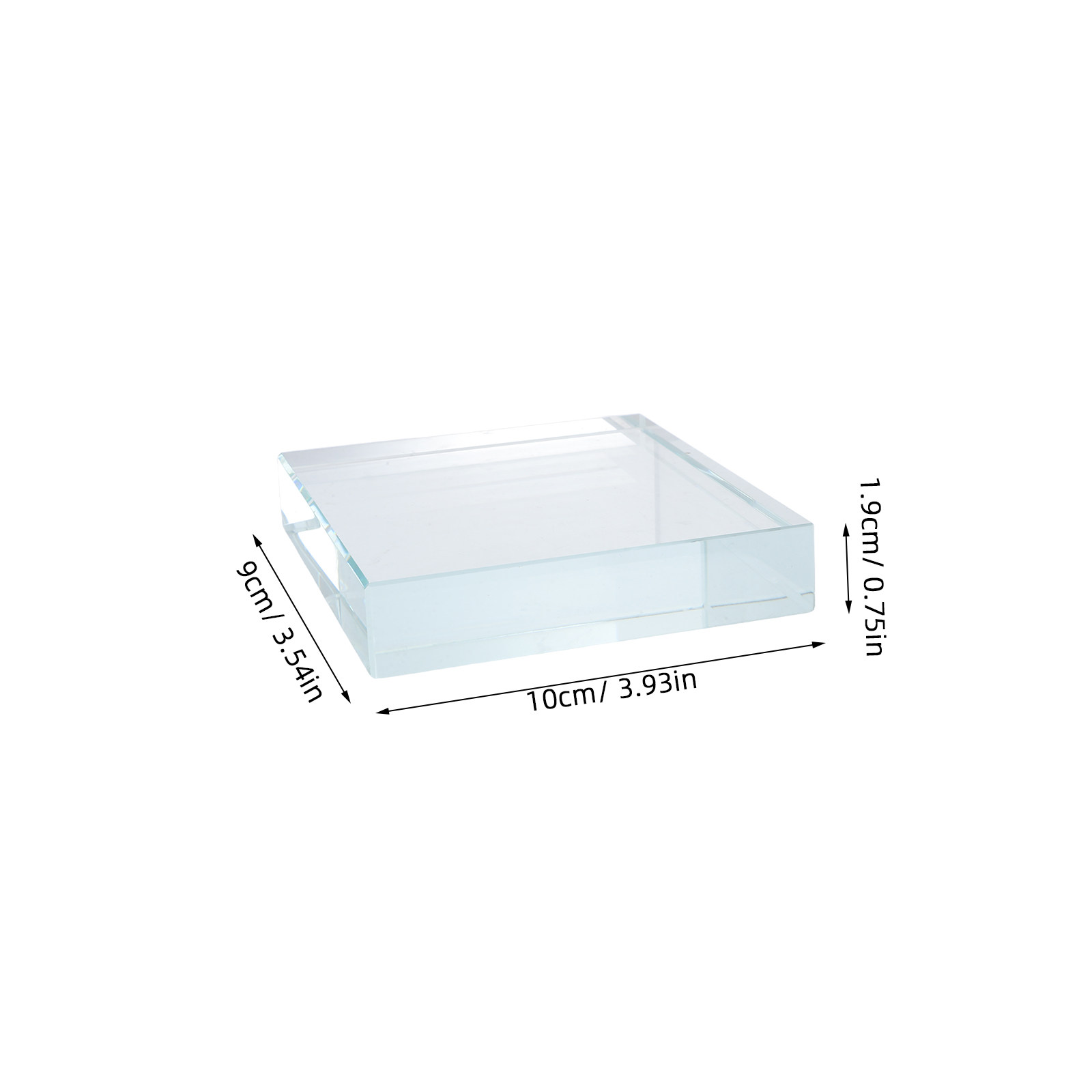 Clear Glass Rectangle Paperwei - Paper Weight Crystal のレビューと価格