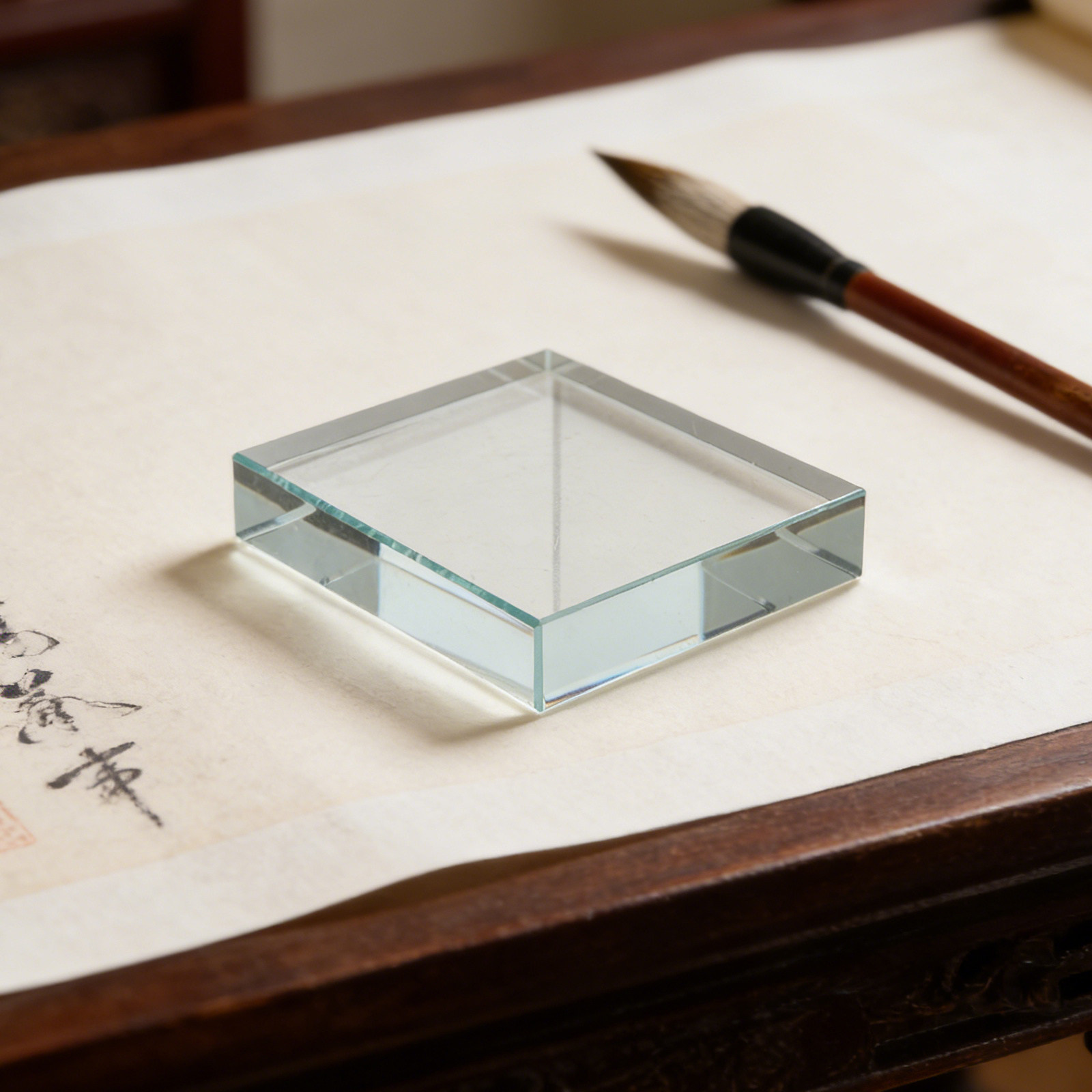 Clear Glass Rectangle Paperwei - Paper Weight Crystal のレビューと価格