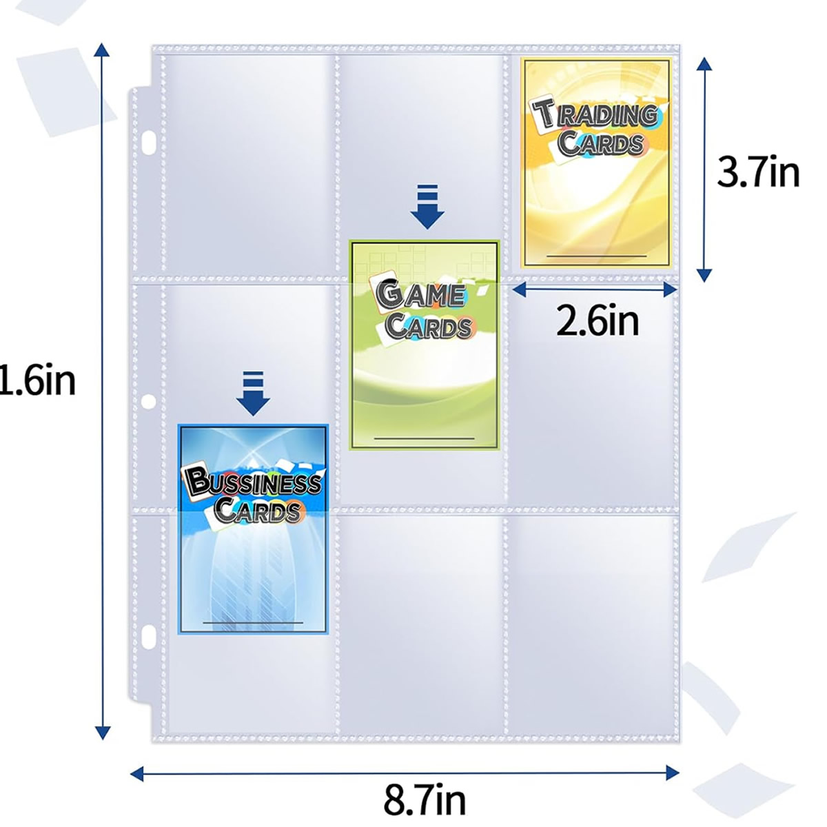 50 Pack 9 Pocket Card Sleeves  - Card Index Box のレビューと価格