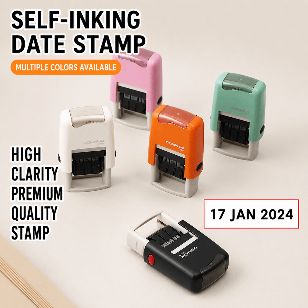 Automatic Ink Return Day-month - Rubber Date Stamp のレビューと価格