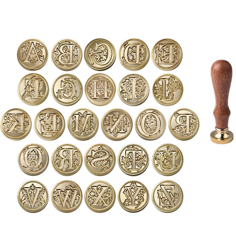 A-Z Vintage Sealed Wax Stamp H - Wax Seal Stamp Set のレビューと価格