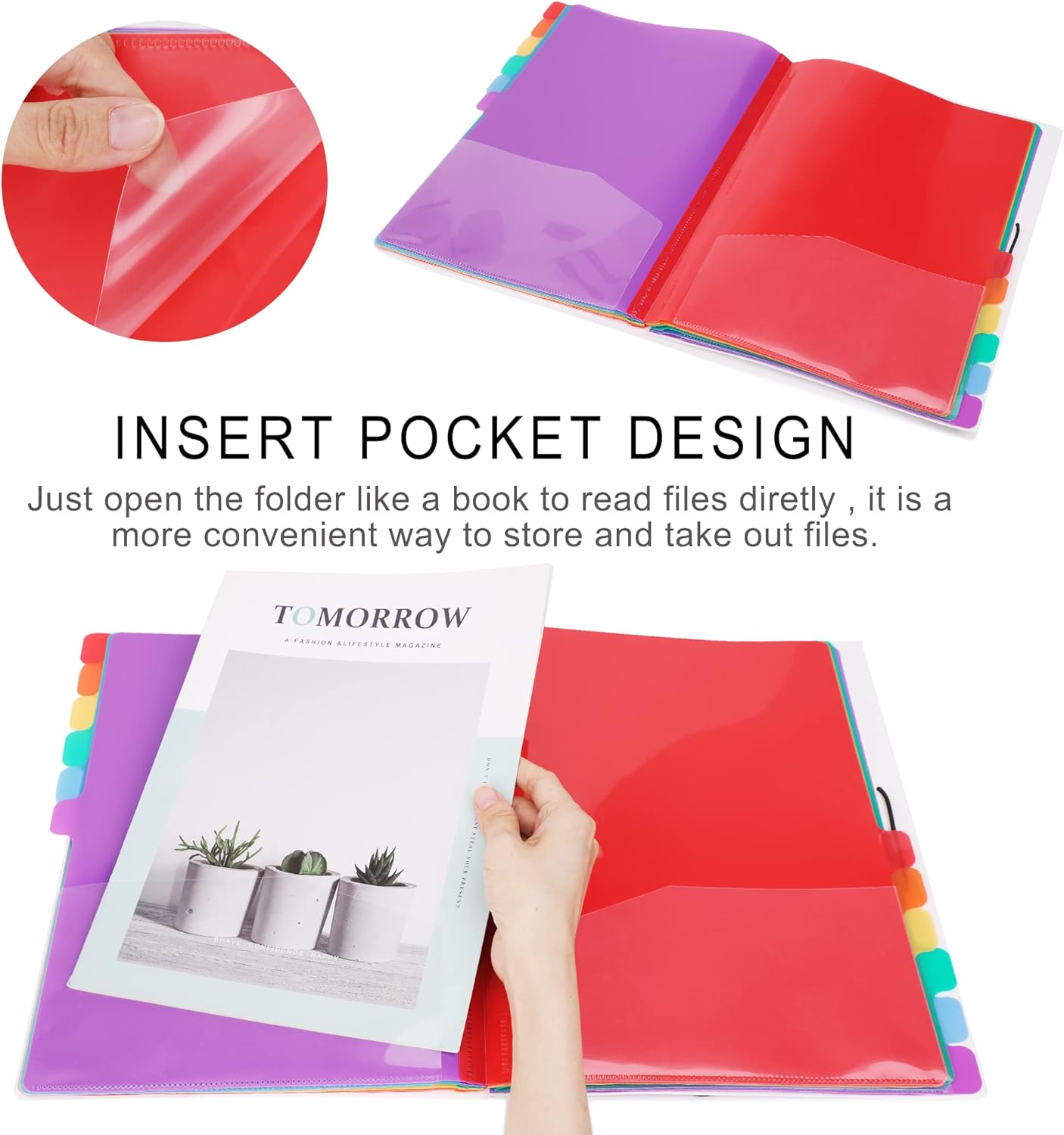 A4 Size Rainbow Tab Expanding  - Tab Divider A4 のレビューと価格