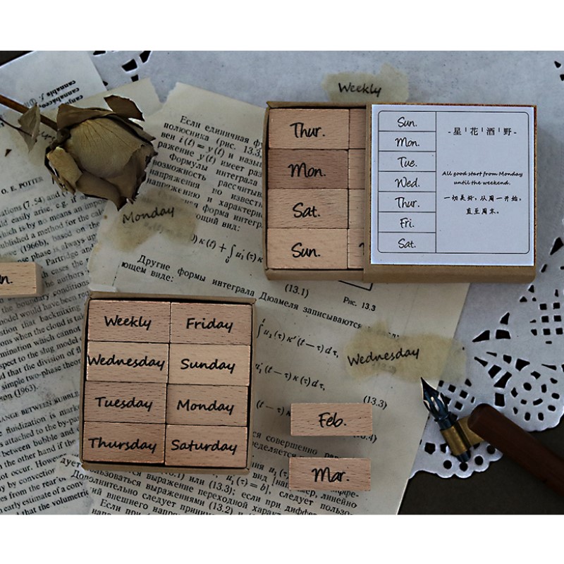 Arabic Numbers Day Month Calen - Rubber Date Stamp のレビューと価格
